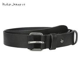 ヌーディージーンズ Nudie Jeans 正規販売店 メンズ ベルト WAYNE LEATHER BELT BLACK B01 180640