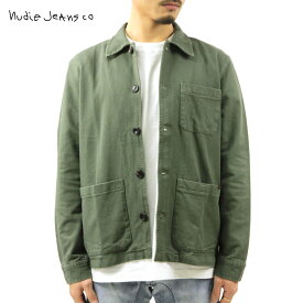 ヌーディージーンズ アウター メンズ 正規販売店 Nudie Jeans カバーオール BARNEY WORKER JACKET OLIVE G03 160676