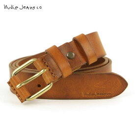 ヌーディージーンズ ベルト メンズ 正規販売店 Nudie Jeans 本革 革ベルト レザーベルト DWAYNE LEATHER BELT TOFFEE BROWN B72 180898