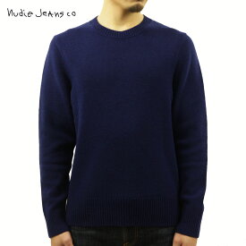ヌーディージーンズ セーター メンズ 正規販売店 Nudie Jeans 長袖 プルオーバー クルーネック ウール ニット HAMPUS WOOL SWEATER 150479 P12 BLUEBERRY