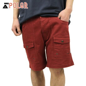 ポーラー ショートパンツ メンズ 正規販売店 POLER ボトムス CAMP SHORT 611147-BRG BRICK D15S25