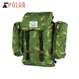 【ポイント10倍 5/23 20:00～5/27 1:59】 ポーラー POLER 正規販売店 バックパック リュックサック RETRO RUCKSACK 532020-GCO GREEN CAMO D15S25