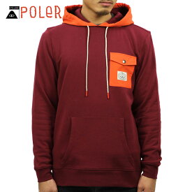 ポーラー スウェット メンズ 正規販売店 POLER フリース プルオーバーパーカー BASSWOOD HOODIE SPECIALTY FLEECE 21280002-CRD CORDOVAN