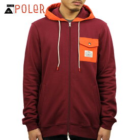 ポーラー パーカー メンズ 正規販売店 POLER ジップアップパーカー BASSWOOD ZIP HOODIE SPECIALTY FLEECE 21280003-CRD CORDOVAN