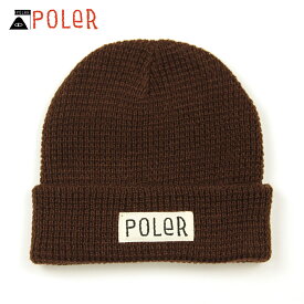 ポーラー キャップ メンズ レディース 正規販売店 POLER 帽子 ビーニー ニットキャップ WORKERMAN BEANIE 253MCV0104-CHA CHARCOAL
