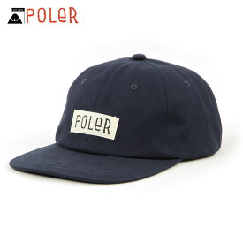 ポーラー キャップ メンズ レディース 正規販売店 POLER 帽子FURRY FONT COTTON 6P CAP 251MCV0087-NVY NAVY クリスマス プレゼント ラッピング