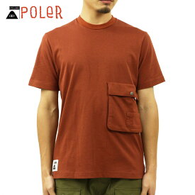 ポーラー Tシャツ メンズ 正規販売店 POLER 半袖Tシャツ ポケットTシャツ ポケT MAX WEIGHT D/POCKET TEE DC 5221C011 MARLOON