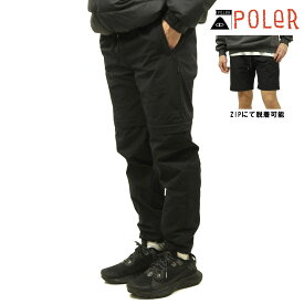 ポーラー パンツ メンズ 正規販売店 POLER ロングパンツ ショートパンツ 2WAY 取り外し可能 CONVERTIBLE PANTS BLACK D 223MCV0011-BLK