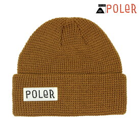 ポーラー メンズ レディース ニットキャップ 正規販売店 POLER 帽子 ビーニー ニット帽 WORKERMAN BEANIE 233ACU7901 CEDAR