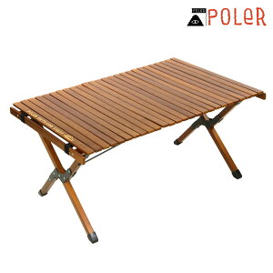 �|�[���[ �A�E�g�h�A �e�[�u�� ���K�̔��X POLER �܂肽���ݎ��e�[�u�� AJUSTABLE ROLLTOP WOOD TABLE 233MCV0133-BRN BROWN