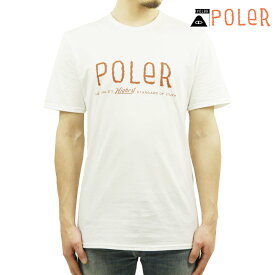 ポーラー メンズ 半袖Tシャツ 正規販売店 POLER ロゴ クルーネック FURRY FONT CREW TEE APM2010 WHITE