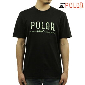 ポーラー メンズ 半袖Tシャツ 正規販売店 POLER ロゴ クルーネック FURRY FONT CREW TEE APM2010 BLACK