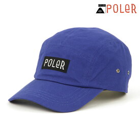 ポーラー メンズ レディース キャップ 正規販売店 POLER 5パネルキャップ キャンバス 帽子 5P CANVAS CAP D MCV0042-BLU BLUE