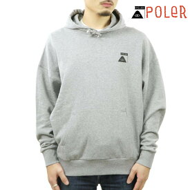 ポーラー メンズ パーカー 正規販売店 POLER ロゴ プルオーバー フーディー SUMMIT HOOD PULL PARKA 233MCV0058-GRY GRAY