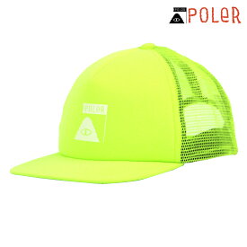ポーラー メンズ レディース キャップ 正規販売店 POLER メッシュキャップ 帽子 SUMIIT MESH TRUCKER CAP DC 251MCV0108-YEL YELLOW