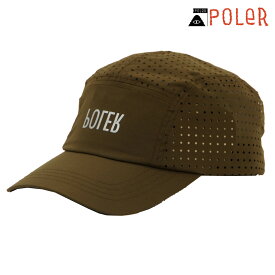 ポーラー メンズ レディース キャップ 正規販売店 POLER ロゴ 帽子 5パネル メッシュキャップ RELOP 2 DRY MESH 5PANEL CAP DC 241MCV0073-BRN BROWN