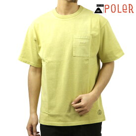 ポーラー メンズ ポケT 正規販売店 POLER クルーネック 半袖Tシャツ PRM PIGMENT DYE TEE DC 241MCV0160-BEG ASH BEIGE