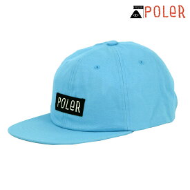 ポーラー メンズ レディース キャップ 正規販売店 POLER ロゴ 帽子 6パネルキャップ FURRY FONT 6P CAP DC 241MCV0267-TEAL TEAL クリスマス プレゼント ラッピング