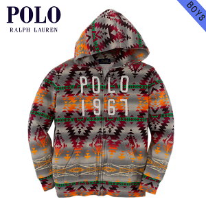 �y�|�C���g10�{ 1/1 0:00�`1/3 23:59�z �|�� �����t���[���� �L�b�Y POLO RALPH LAUREN CHILDREN ���K�i �q���� �{�[�C�Y �p�[�J�[ Patterned Cotton Hoodie 57850876 D20S30