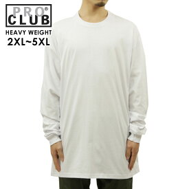 プロクラブ ロンT メンズ 正規品 PROCLUB 長袖Tシャツ クルーネックTシャツ ヘビーウェイト 大きいサイズ HEAVY WEIGHT COTTON LONG SLEEVE CREW NECK T-SHIRT WHITE #114