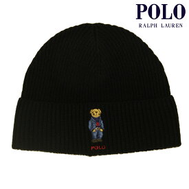 ポロ ラルフローレン メンズ レディース ニットキャップ 正規品 POLO RALPH LAUREN ポロベア ニット帽 ビーニー SOLID DENIM BEAR BEANIE PC1268 001 POLO BLACK