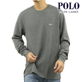 ポロ ラルフローレン メンズ 長袖Tシャツ 正規品 POLO RALPH LAUREN サーマルTシャツ ワッフル生地 ロンT FOLDED WAFFLE LONG SLEEVE CREE TEE T-SHIRT PWLC2 ANDOVER HEATHER / POLO BLACK LOGO