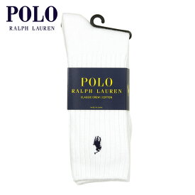 ポロ ラルフローレン POLO RALPH LAUREN 正規品 ソックス COTTON RIB SINGLE SOCK WHITE 100 - WHITE