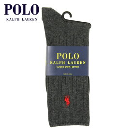 ポロ ラルフローレン POLO RALPH LAUREN 正規品 ソックス COTTON RIB SINGLE SOCK CHAR.H 011 - CHARCOAL HEATHER