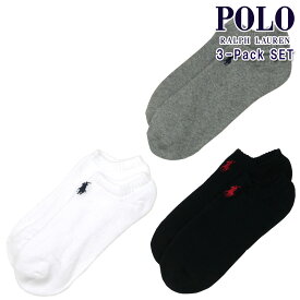 ポロ ラルフローレン メンズ 靴下 正規品 POLO RALPH LAUREN 3枚組 アンダーウェア ソックス 3 PACK・CLASSIC FOOT LOW CUT POLO GHOST SOCKS 827032PK