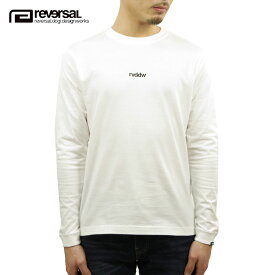 リバーサル ロンT メンズ 正規販売店 REVERSAL rvddw 長袖Tシャツ SMALL LOGO COTTON LONG SLEEVE TEE rv20ss102 WHITE/BLACK バレンタイン プレゼント ラッピング