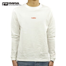 リバーサル ロンT メンズ 正規販売店 REVERSAL rvddw 長袖Tシャツ SMALL LOGO COTTON LONG SLEEVE TEE rv20ss102 WHITE/RED バレンタイン プレゼント ラッピング