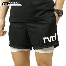 リバーサル レギンス メンズ 正規販売店 REVERSAL rvddw ボトムス ショート丈レギンス インナー EASY SHORTS w/SPATS rv21ss609 BLACK