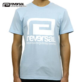 リバーサル Tシャツ 正規販売店 REVERSAL rvddw 半袖Tシャツ クルーネック ORIGINAL BIG MARK COTTON TEE LIGHT BLUE