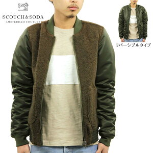 XRb`Ah\[_ WPbg YK̔X SCOTCHSODA AE^[ iCWPbg Reversible bomber jacket in mix & match teddy and nylon quality 101377 60 D00S20
