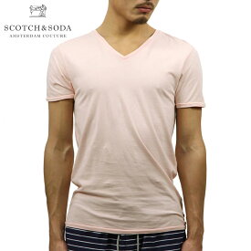 スコッチアンドソーダ Tシャツ 正規販売店 SCOTCH＆SODA 半袖Tシャツ CLASSIC V-NECK WASH TEE 136510 1139 MAUVE D00S15