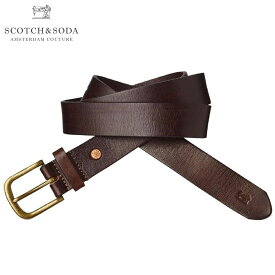 スコッチアンドソーダ SCOTCH＆SODA 正規販売店 メンズ ベルト LEATHER BELT 136655 0007 BROWN