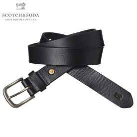 スコッチアンドソーダ SCOTCH＆SODA 正規販売店 メンズ ベルト LEATHER BELT 136655 0008 BLACK D00S15