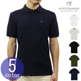 スコッチアンドソーダ ポロシャツ メンズ 正規販売店 SCOTCH＆SODA 半袖ポロシャツ ピケポロ BASIC ORGANIC PIQUE POLOS SHIRT 165320