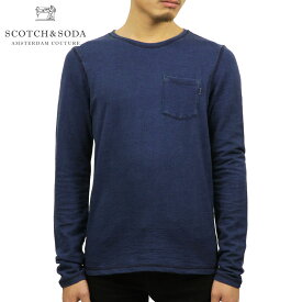 スコッチアンドソーダ ロンT メンズ 正規販売店 SCOTCH＆SODA 長袖Tシャツ ポケT INDIGO UTILITY INSPIRED LONG SLEEVE TEE 144207 68 63400 INDIGO D