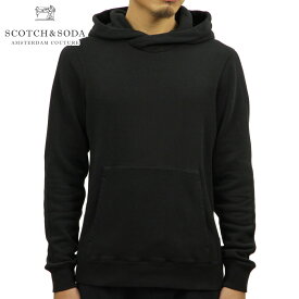 スコッチアンドソーダ パーカー メンズ 正規販売店 SCOTCH＆SODA プルオーバーパーカー AMS BLAUW SIGNATURE PRINTED HOODY IN REGULAR FIT 144185 08 63880 BLACK D