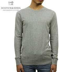 スコッチアンドソーダ セーター メンズ 正規販売店 SCOTCH＆SODA クルーネックセーター BASIC CLASSIC COTTON CREW NECK PULL 132490 03 65401 GREY D