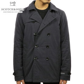 スコッチアンドソーダ アウター メンズ 正規販売店 SCOTCH＆SODA ジャケット ピーコート CLASSIC DOUBLE BREASTED TRENCH COAT 145204 0002 61130 NIGHT