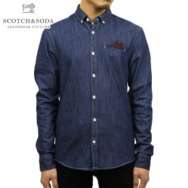 スコッチアンドソーダ SCOTCH＆SODA 正規販売店 メンズ レギュラーフィット 長袖デニムシャツ REGULAR FIT 1 POCKET CLEAN DENIM SHIRT D 147611 51 INDIGO