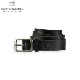 スコッチアンドソーダ ベルト メンズ 正規販売店 SCOTCH＆SODA レザーベルト CLASSIC WIDE LEATHER BELT 149187 0008 BLACK