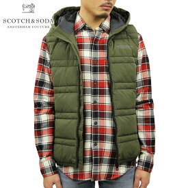 スコッチアンドソーダ ベスト メンズ 正規販売店 SCOTCH＆SODA アウター CLASSIC HOODED QUILTED BODYWARMER VEST ARMY 152113 82606 47