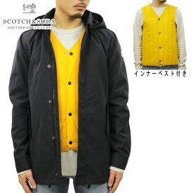 スコッチアンドソーダ コート メンズ 正規販売店 SCOTCH＆SODA アウター トレンチコート CLASSIC BONDED PARKA COAT STEEL 152004 81109 07