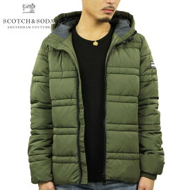 スコッチアンドソーダ ダウンジャケット メンズ 正規販売店 SCOTCH＆SODA アウタージャケット CLASSIC HOODED PRIMALOFT JACKET ARMY 152012 81815 47