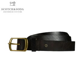 スコッチアンドソーダ ベルト メンズ 正規販売店 SCOTCH＆SODA レザーベルト BASIC NOS CLASSIC LEATHER BELT BROWN 153665 89300 38