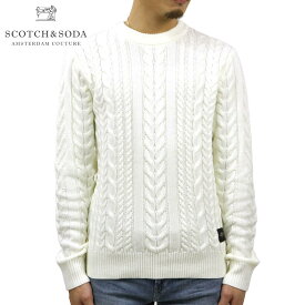 【ポイント10倍 4/24 20:00～4/27 9:59】 スコッチアンドソーダ セーター メンズ 正規販売店 SCOTCH＆SODA クルーネックセーター SEASONAL MONSANTO CREWNECK M 158631 0001 25431 00 OFF WHITE