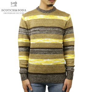 �X�R�b�`�A���h�\�[�_ �Z�[�^�[ �����Y ���K�̔��X SCOTCH��SODA �j�b�g �N���[�l�b�N �Z�[�^�[ �{�[�_�[�� MELANGE STRIPED CREWNECK PULLOVER SWEATER COMBO B 164013 0218 45414 39